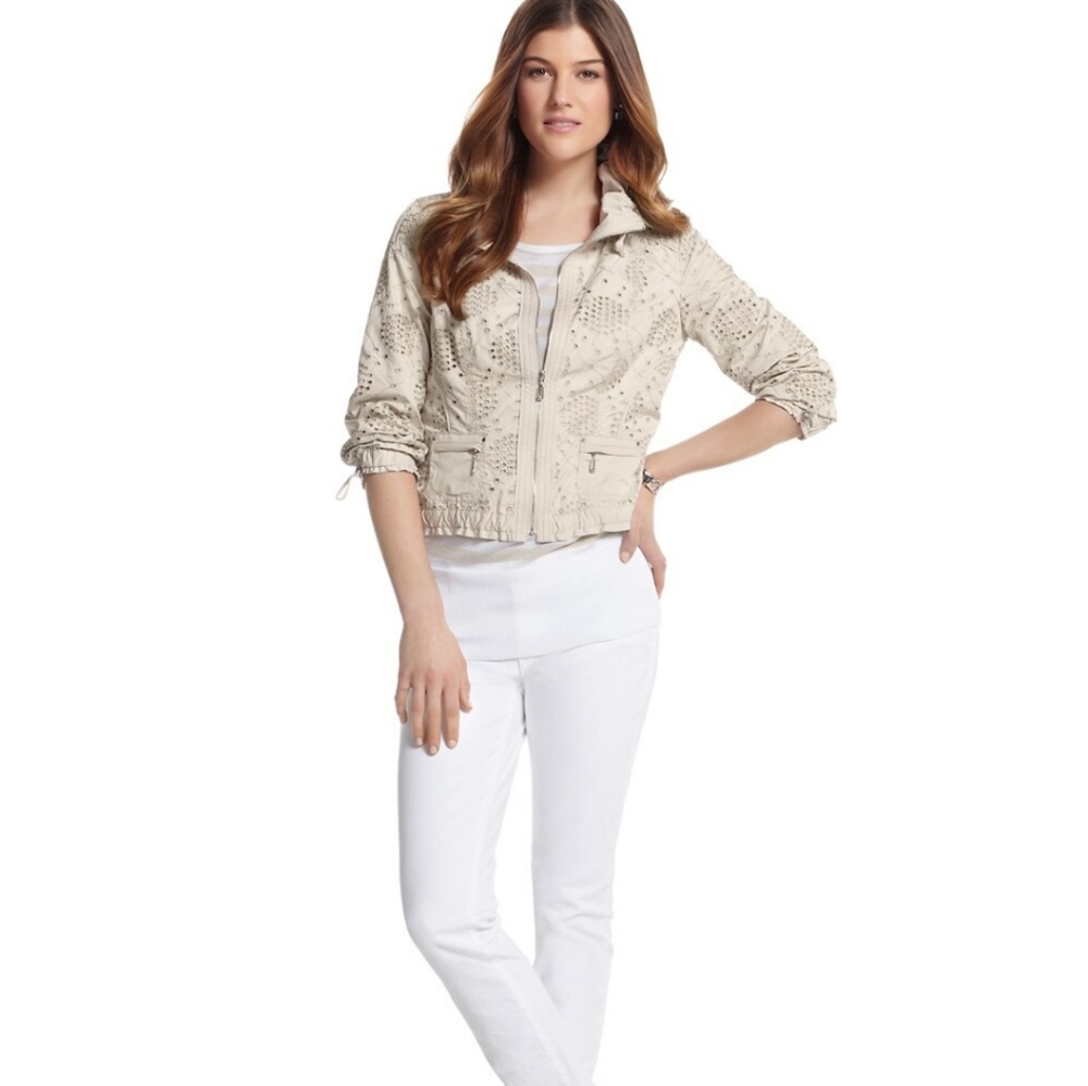 WHBM eyelet zip up jacket - Picture 8 of 9